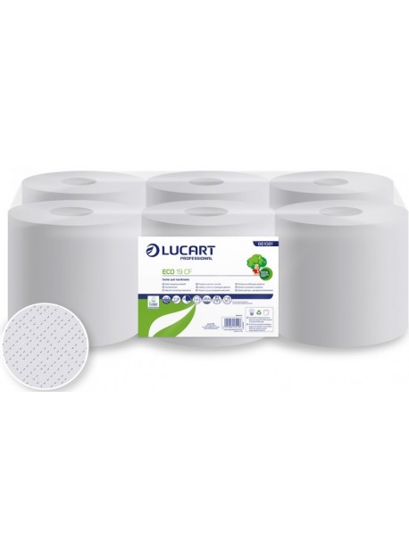 Lucart Eco 19 CF belső tekercselésű kéztörlő, 2 réteg, 435 lap/tek., 6 tek./krt. (Standard Plus CF 19)