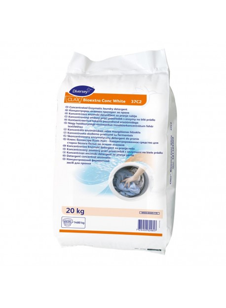 Clax Bioextra Conc White 20kg - Enzim és perboráttartalmú mosószer koncentrátum, foszfátmentes