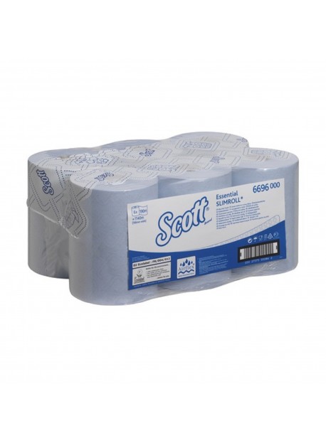 Scott Essential Slimroll kék tekercses kéztörlő, 190m, 19,8cm, 6tek/krt