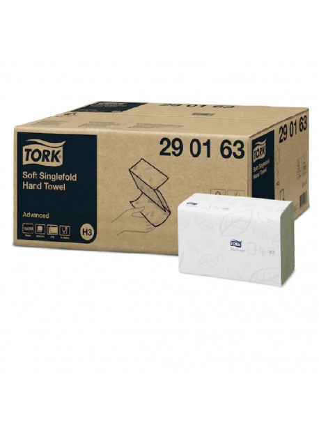 Tork Advanced Soft Singlefold kéztörlő (Z hajtogatású) 2 réteg, 250l/csomag, 15cs/karton