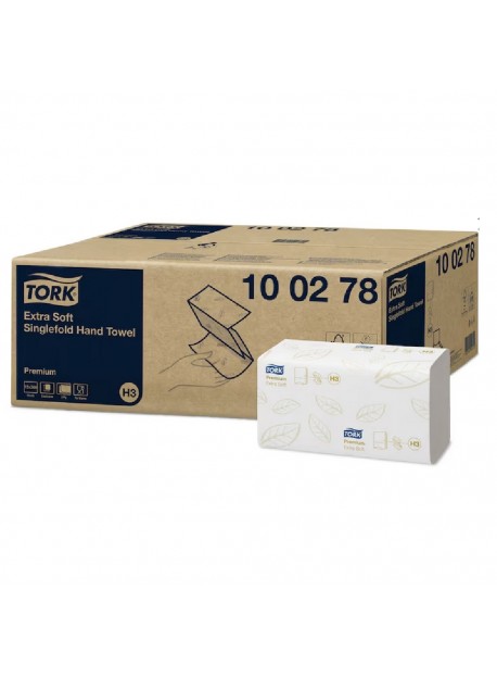 Tork Extra Premium Soft Singlefold kéztörlő (Z hajtogatású)15csomag/karton 200lap/csomag