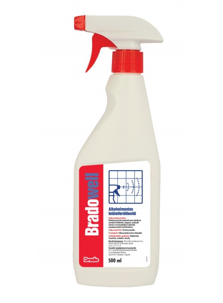 BradoWell alkoholmentes felületfertőtlenítő szer 500ml, szórófejes