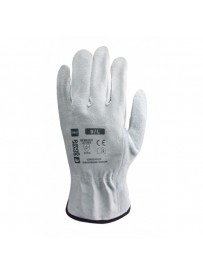 Bőrkesztyű, szürke színbőr, Bivaly hasíték kézhát 9-es