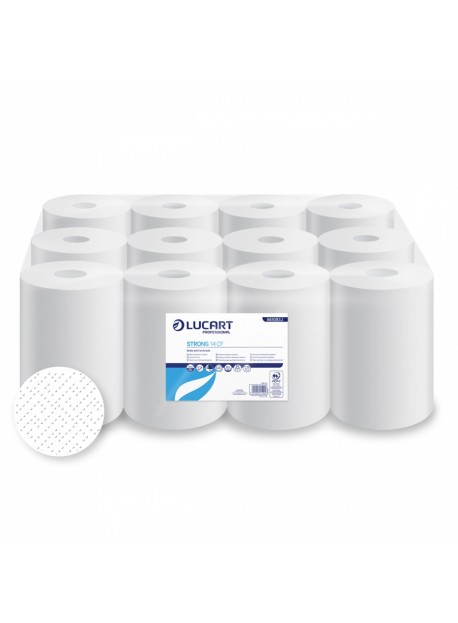 Lucart Strong 14 CF belső tekercselésű kéztörlő, 2 réteg, 255 lap/tek., 12 tek./krt. (Optimum CF 14)