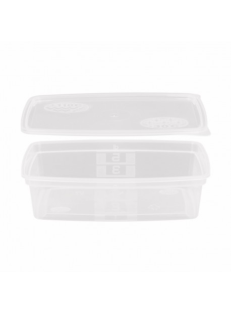 Ételszállító edény 0,5L, mikrózható, tetővel, 100db/cs