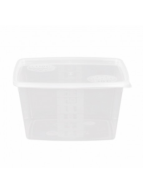 Ételszállító edény 1,2L, mikrózható, tetővel, 100db/cs