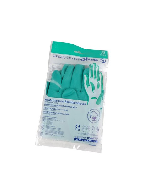 Semperplus Nitril munkavédelmi kesztyű zöld XL/10