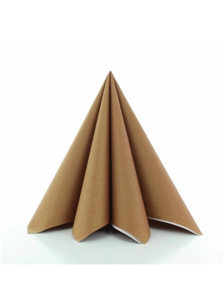 Mank textilhatású szalvéta AIR 40x40cm bronz 50lap/csomag