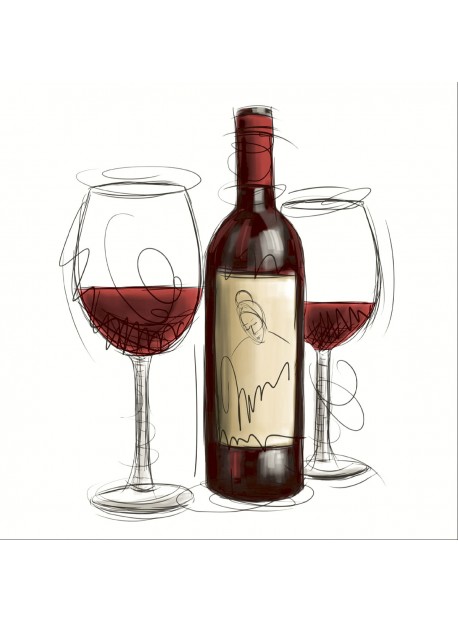 Duni Tissue szalvéta, Vino, 33x33cm, 3rtg, 1/4hajt., 250db/csomag