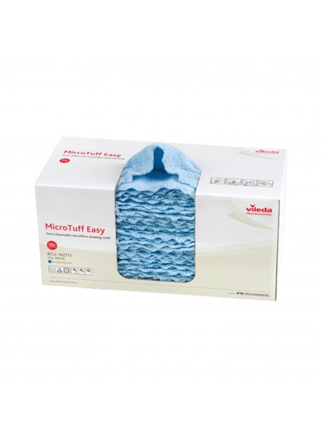 Vileda Microtuff Easy mikroszálas törlőkendő, Kék, 30x30cm, 50db/csomag