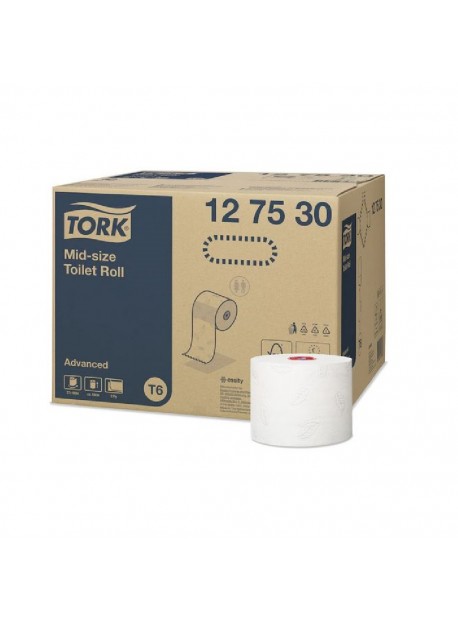 Tork Advanced Mid-size toalettpapír 2 réteg, 27tekercs/karton, 100méter/tekercs