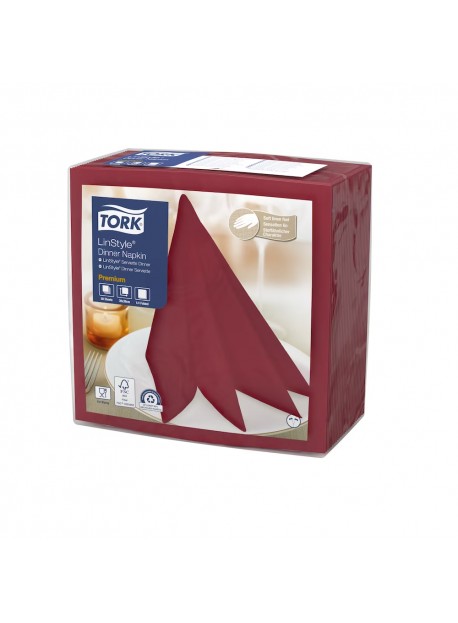 Tork Linstyle® burgundi Dinner szalvéta 50lap/csomag