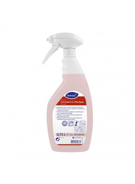 Taski Sani 4 in 1 Plus spray 750ml - Fürdőszobai tisztító-, fertőtlenítőszer, vízkőoldó és illatosító hatással