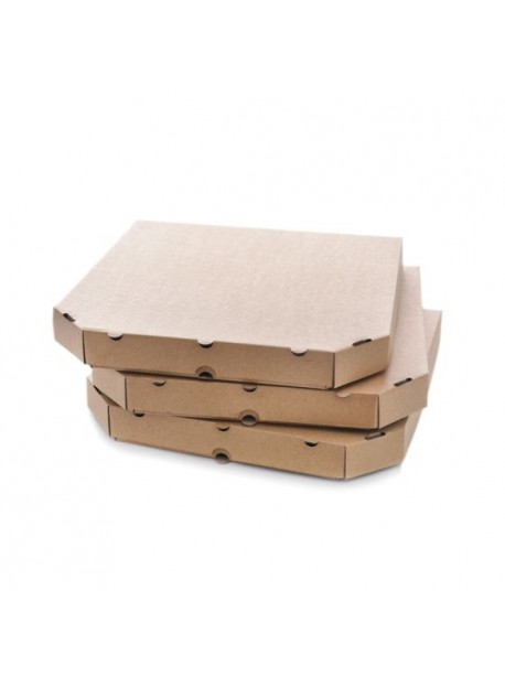 Pizzadoboz 30x30x3cm barna, hatszögletű (B6) 100db/csomag