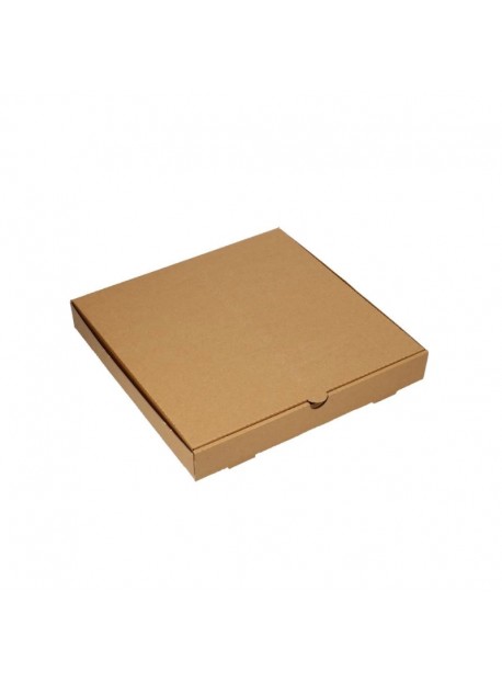 Pizzadoboz 28x28x3,5cm barna, négyszögletű (B4) 100db/csomag