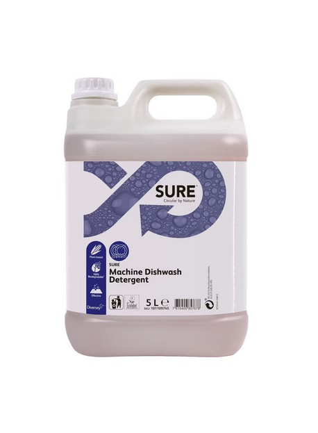 Sure Machine Dish Detergent 5L - Folyékony gépi mosogatószer kemény vízhez
