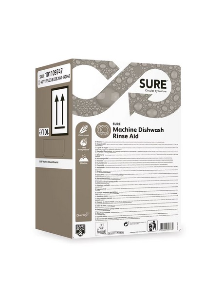 SURE Machine Dishwash Rinse Aid 10L - Folyékony savas öblítőszer gépi mosogatáshoz
