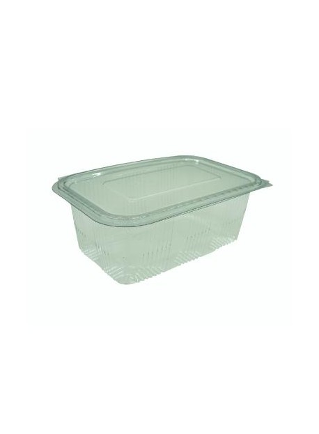 Egybefedeles szögletes PET tálka 1000ml, 100db/csomag