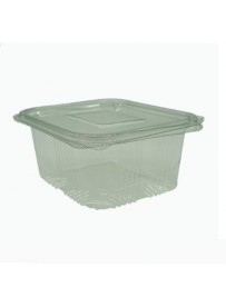 Egybefedeles szögletes PET tálka 500ml, 100db/csomag