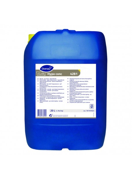 Clax Hypo conc 42B1 20L - Klór-bázisú fehérítő alacsony hőfokú mosási technológiákhoz