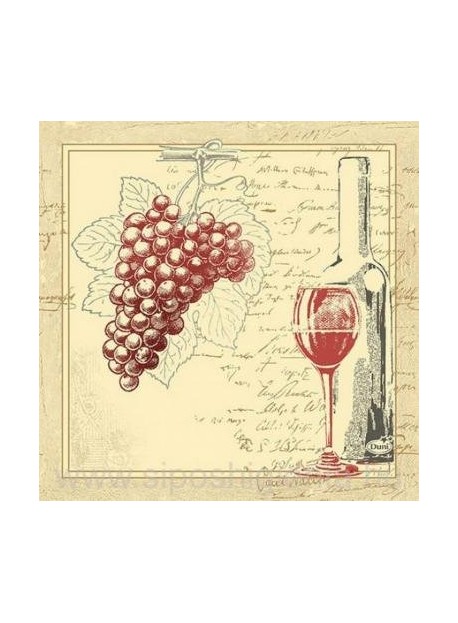 Duni Tissue szalvéta, Vino, 33x33cm, 2tg, 1/8hajt., 60db/cs
