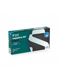 Semperguard Sapphire XP Black púdermentes nitril munkavédelmi kesztyű, XL-es, 90db/doboz