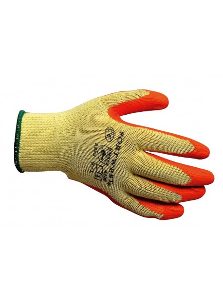 Portwest A100 latex mártott kesztyű narancs  XL 