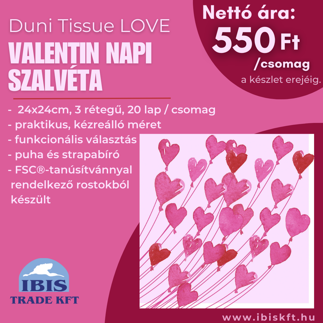 Valentin napi szalv&eacute;ta